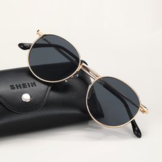 Мужские солнцезащитные очки в металлической оправе Shein