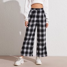 Широкие брюки в клетку Shein