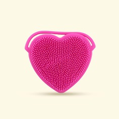 Силиконовая очищающая щетка для лица в форме сердца 1шт Shein