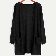 Кардиган размера плюс с карманом Shein