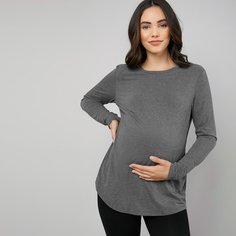 Однотонная футболка для беременных Shein