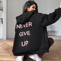 на молнии буква Повседневный Свитшоты Shein