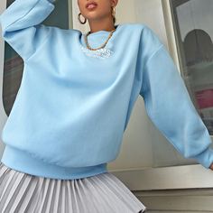 буква Повседневный Свитшоты Shein