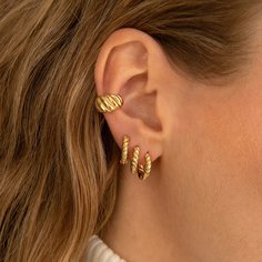 4шт металлические серьги Shein