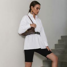 Пояс Одноцветный Повседневный Блузы Shein
