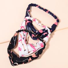 3шт повязка на голову с узором фламинго Shein