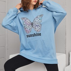 с карманами буква Повседневный Свитшоты Shein