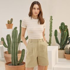 Футболка с круглым воротником Shein