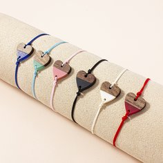 6шт браслет с сердечком Shein