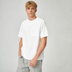 Мужская футболка с карманом на молнии Shein