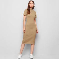 Облегающее платье с воротником-стойкой Shein