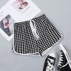 узел Хаундстут Спортивный Шорты Shein