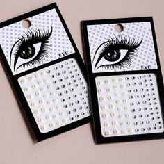 1 лист тату-наклейка для глаз со стразами и искусственными жемчугами Shein