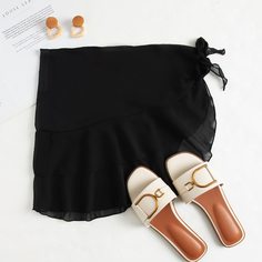 Шифоновая юбка с оборками Shein