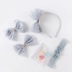 5шт Аксессуары для волос с бантом для девочек Shein