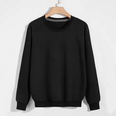 Ровный цвет Основы Мужские толстовки Shein