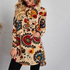 Разрез Этнический Бохо Блузы Shein