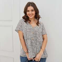 Блузка размера плюс с принтом Shein