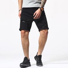 Мужские рваные джинсовые шорты Shein