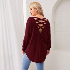 Асимметричная футболка размера плюс Shein