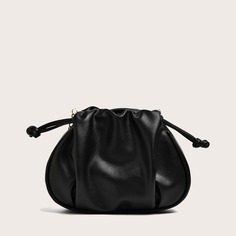 На цепочке со сборками Одноцветный Элегантный Сумка через плечо Shein