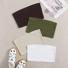 4 пакета кроп топ Shein