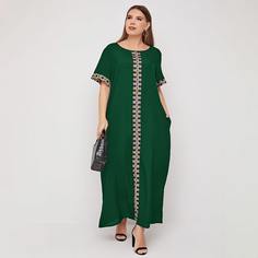 Платье размера плюс с геометрическим принтом Shein