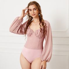 Оборка Одноцветный Бохо Боди Shein