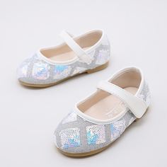 Блестящие балетки для девочек Shein