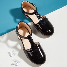 Балетки из лакированной кожи для девочек Shein