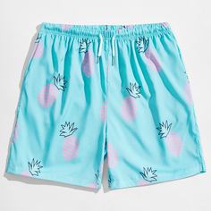 на кулиске Фрукты и овощи Отпуск Мужские шорты Shein