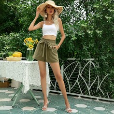 Карман Одноцветный Повседневный Шорты Shein