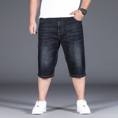 Карман Одноцветный Мужские джинсовые шорты Shein