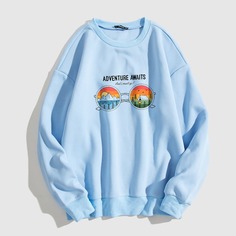 Мультяшный принт Повседневный Свитшоты Shein