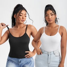Одноцветный Повседневный Размера плюс жилет Shein