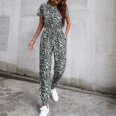 Комбинезон с леопардовым узором Shein