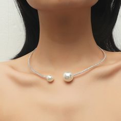 Ожерелье со стразами и искусственным жемчугом Shein