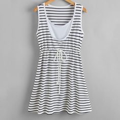 Платье для кормящих в полоску на кулиске для беременных Shein
