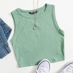 Обычный короткий жилет-топ Shein