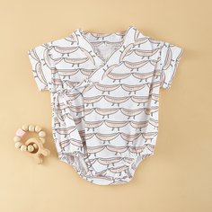 Боди с мультипликационным принтом для девочек Shein