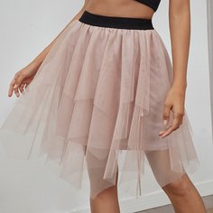 Асимметричная сетчатая юбка Shein