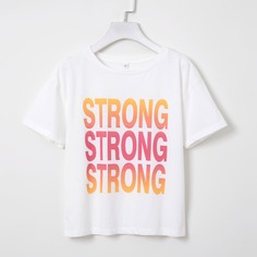 буква Повседневный Футболки для девочек Shein