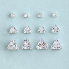 6 пар геометрические серьги-гвоздики для девочек Shein