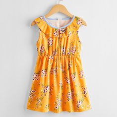 Платье с цветочным принтом для девочек Shein