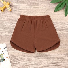 Одноцветный Повседневный Шорты для девочек Shein