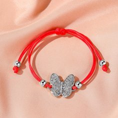 Браслет с бабочкой и стразами для девочек Shein