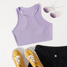 Вязаный спортивный топ в рубчик сильной поддержки Shein