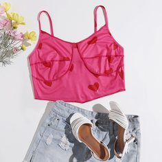 Сердечко Повседневный Размера плюс жилет Shein