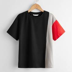 Контрастная футболка для мальчиков Shein