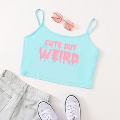 Повседневный жилет больших размеров со слоганом Shein